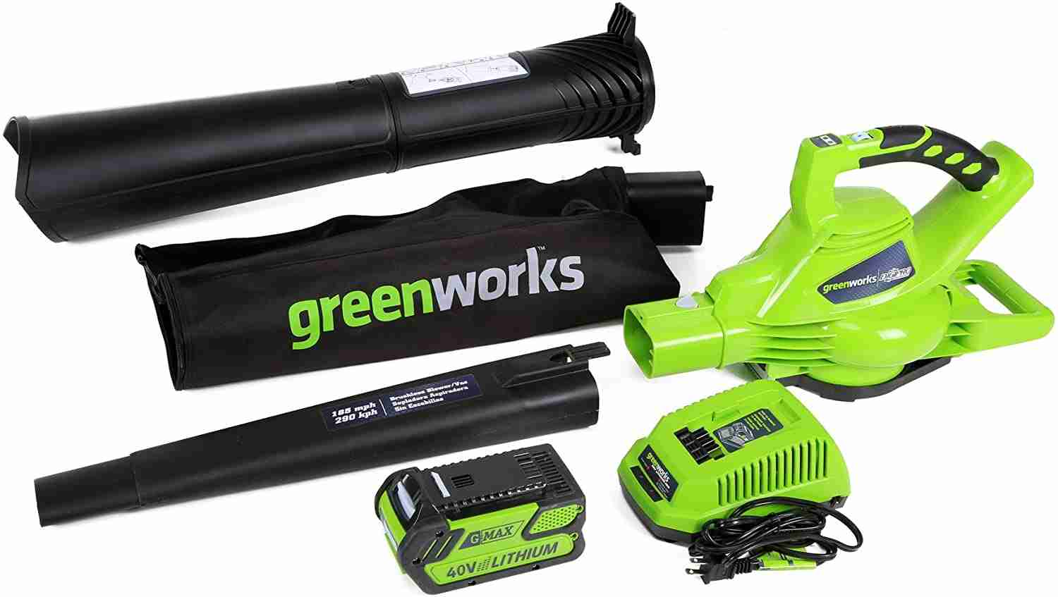 Greenworks Variable Speed Cordless Leaf Blower Vacuum