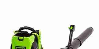 greenworks bpb80l00 80v 145mph 580cfm cordless backpack blower battery and