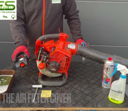 how do you clean a leaf blower air filter 4