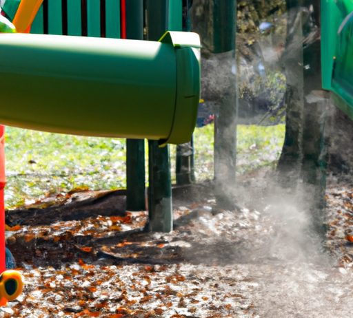 can leaf blowers be used for cleaning outdoor play equipment