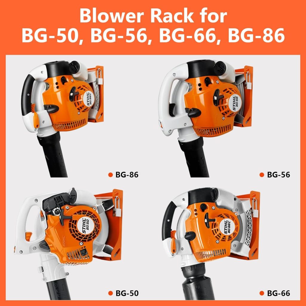 FLEXI RODS Blower Rack for Stihl BG-50,BG-56,BG-66,BG-86, Handheld Blower Holder Mount Rack
