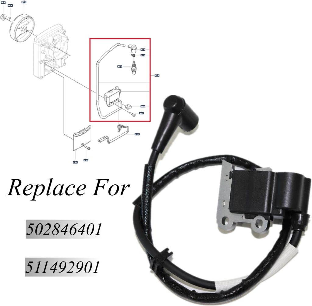 Arpisziv 502846401 Ignition Module Compatible With Hus-qvarna 150BF 150BT 350BF Gas Leaf Blowers Reps 511492901
