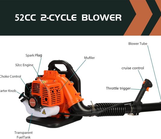 backpack blowers gas powered 52cc 550cfm 2 stroke gas powered backpack leaf blower snow blower leaf blower with air cool 2