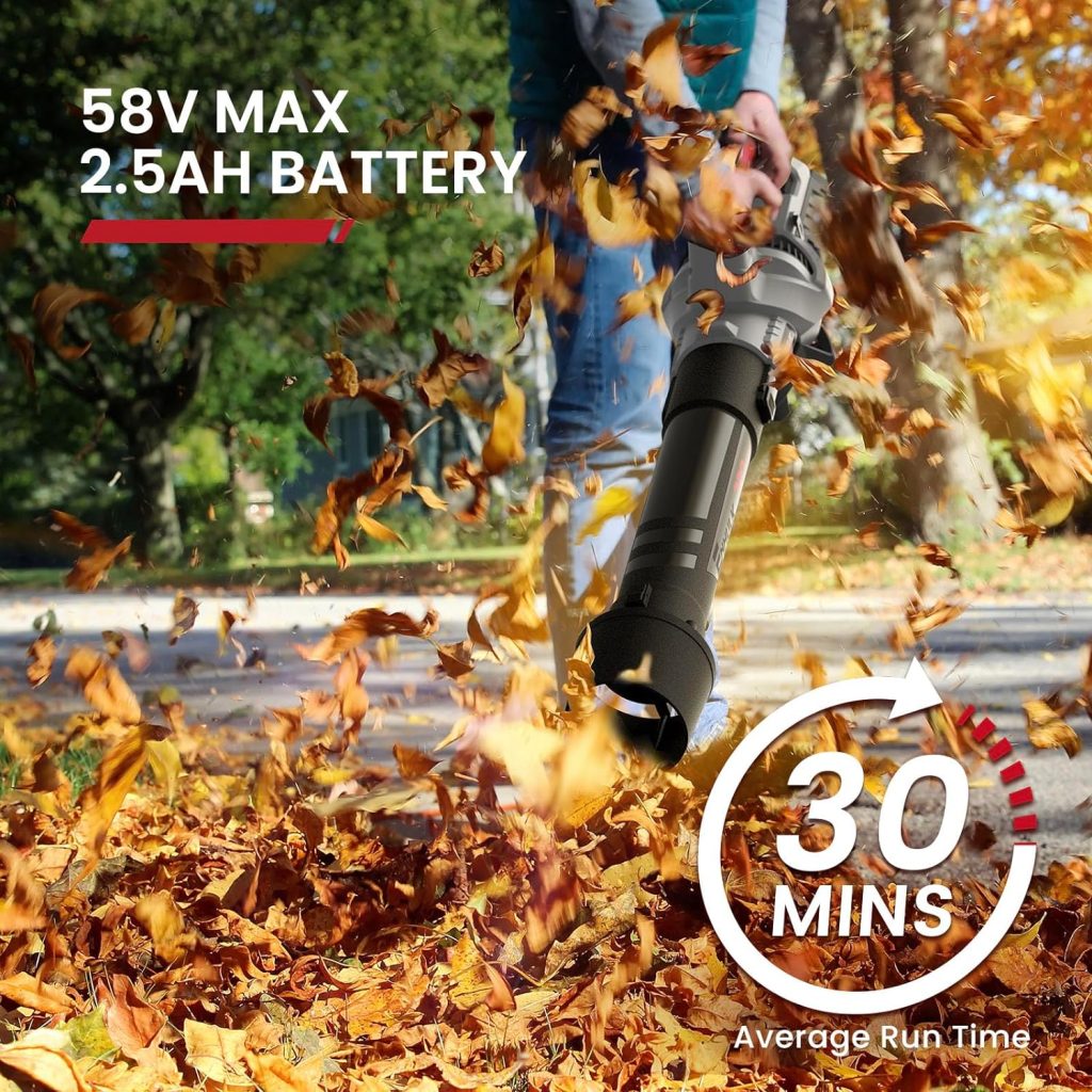 Enhulk 58V 730CFM Cordless Leaf Blower with 2.5AH Battery  Charger (LBL1273J)