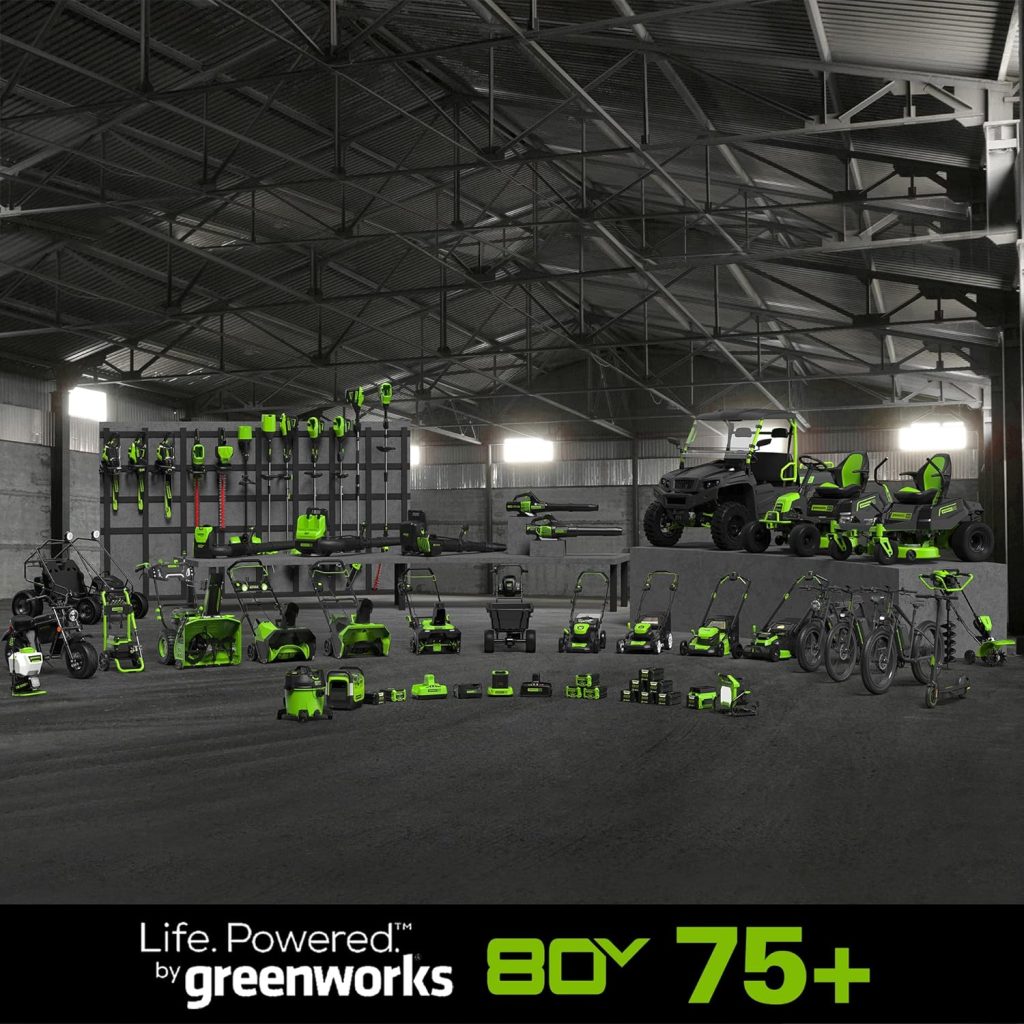 Greenworks 80V (125 MPH / 500 CFM / 75+ Compatible Tools) Cordless Axial Leaf Blower, Tool Only