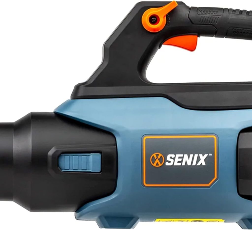 SENIX BLAX2-M 20 Volt Max Handheld Cordless Leaf Blower, Up to 350 CFM and 80 MPH, Variable Speed, Cruise Control, Lightweight, Includes 4.0 Ah Battery and 2 Amp Charger