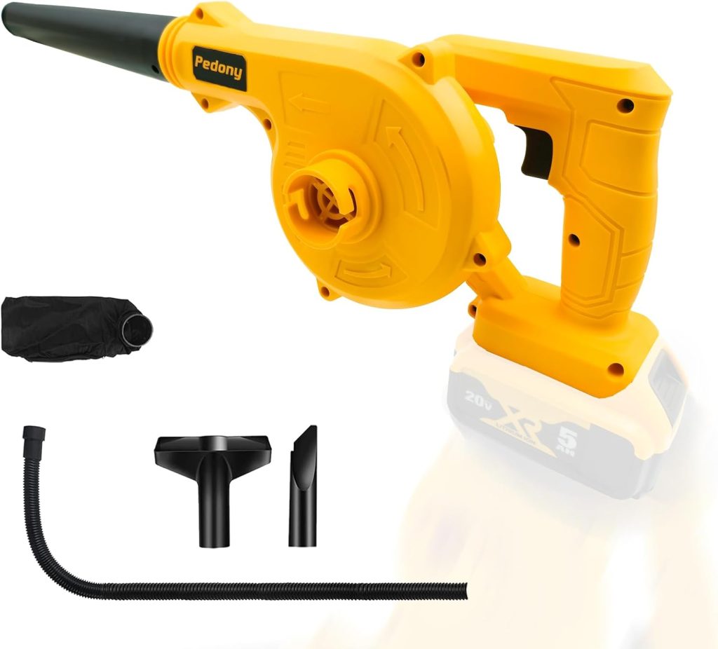 Mini Electric Leaf Blower for for DEWALT 20V Max Battery,2 in 1 Leaf Vacuum 150CFM,Up to 130MPH Handheld Electric Blowers for Lawn Care/Dust/Pet Hair/Yard Cleaning(Battery Not Included)