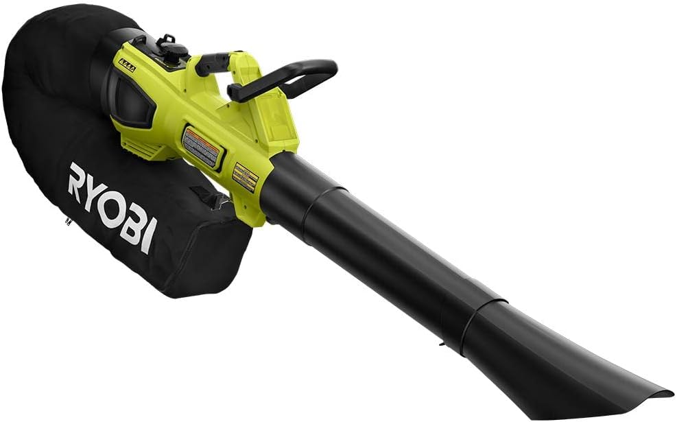 RYOBI 40V HP Brushless 100 MPH 600 CFM Cordless Leaf Blower/Mulcher/Vacuum with (2) 4.0 Ah Batteries and Charger Green